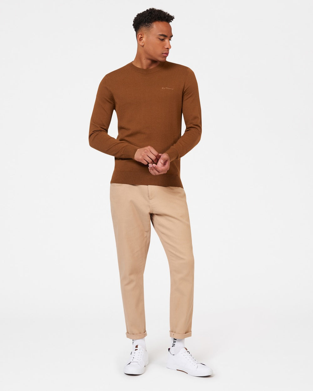 Ben Sherman Signature Merino Crewneck Gebreide Kleding Bruin | 59BOVYPDS