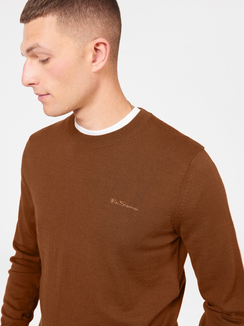 Ben Sherman Signature Merino Crewneck Gebreide Kleding Bruin | 59BOVYPDS