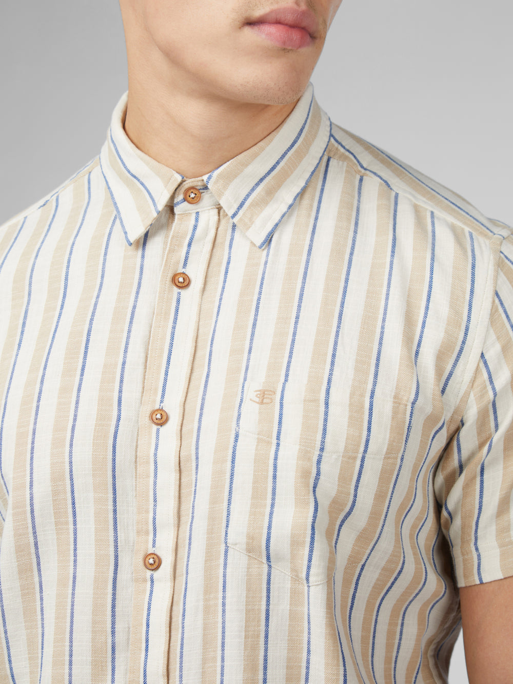 Ben Sherman Signature Mod Stripe Overhemd Wit | 80RZXYDMV