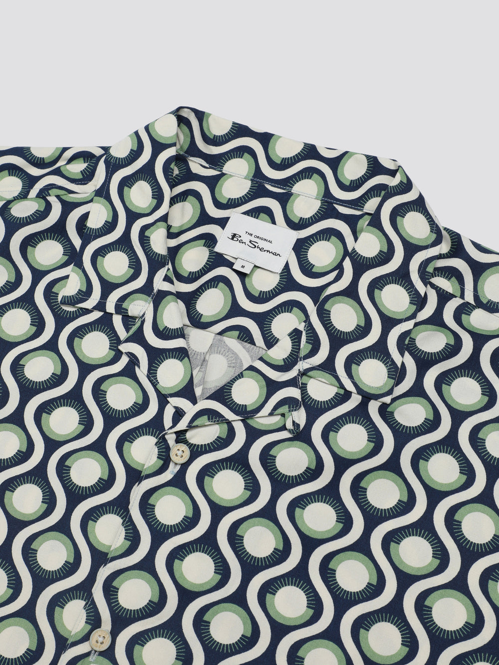 Ben Sherman Signature Retro Geo Overhemd Groen | 02RIGEKVW