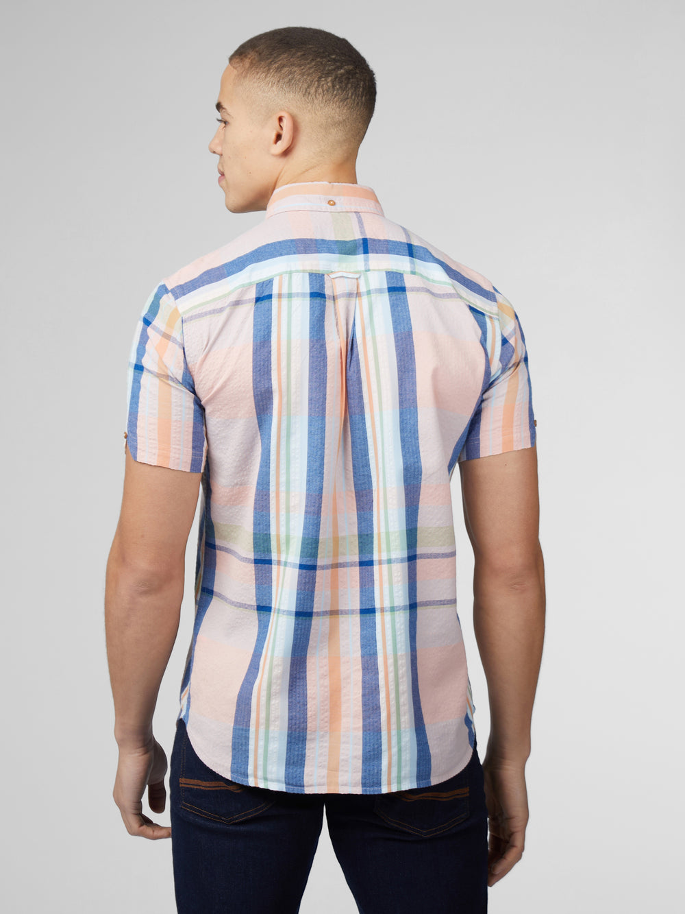 Ben Sherman Signature Seersucker Check Overhemd Roze | 62ALCQRDK