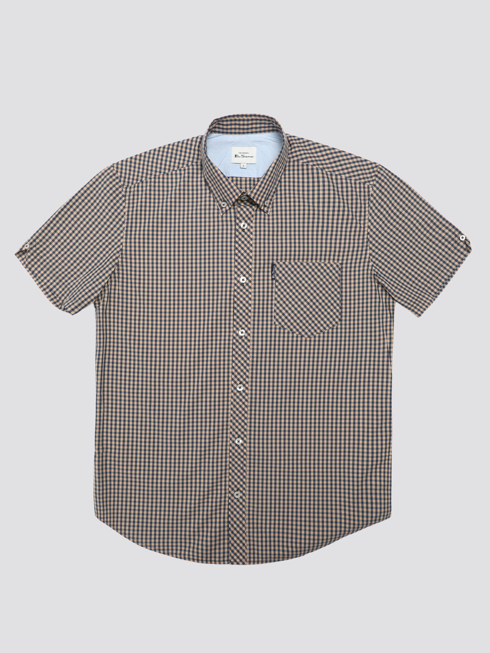 Ben Sherman Signature Short Sleeve Gingham Overhemd Koper Oranje | 62WRVGXKO