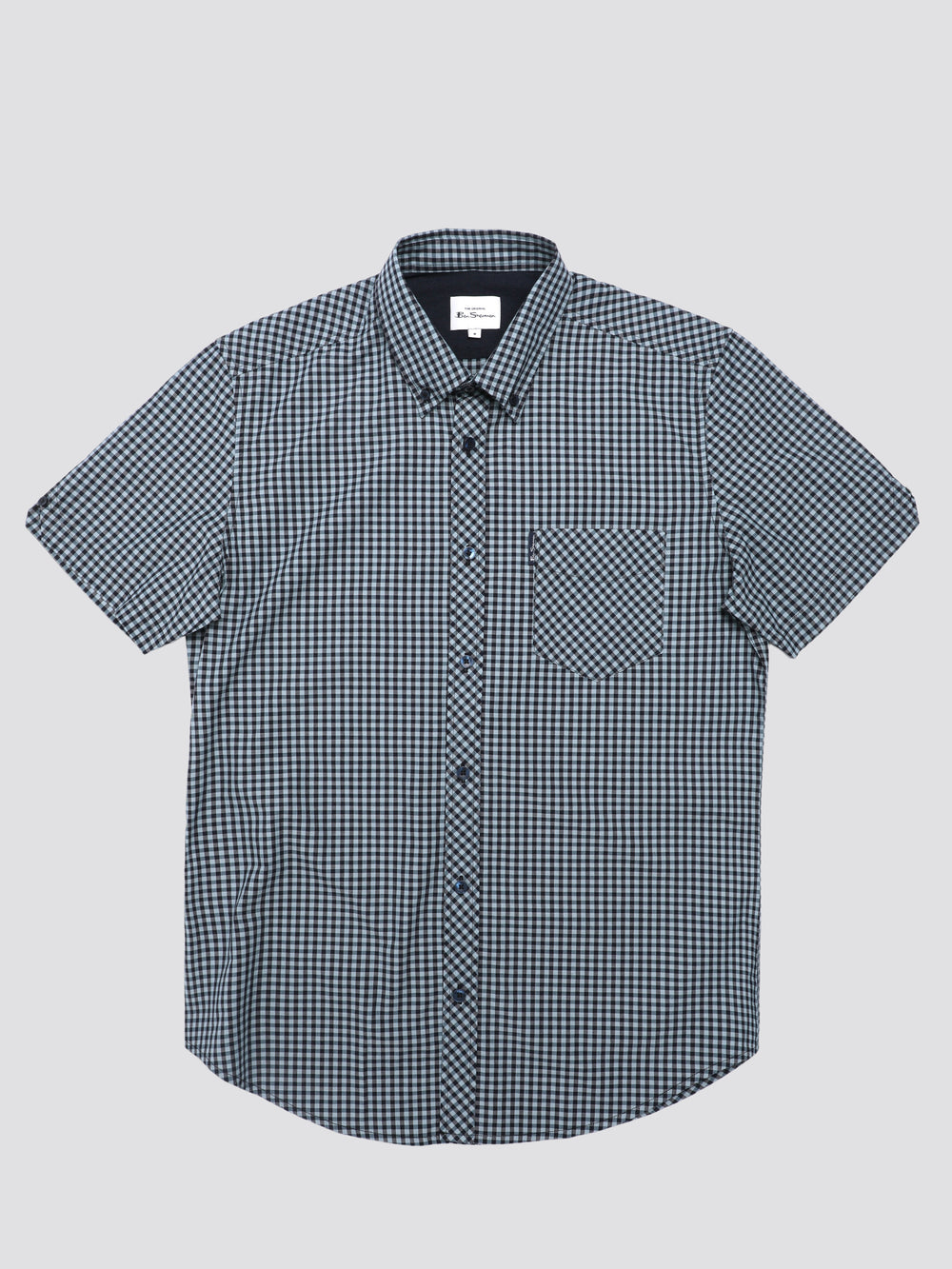 Ben Sherman Signature Short Sleeve Gingham Overhemd Blauw | 75TYEXVOG