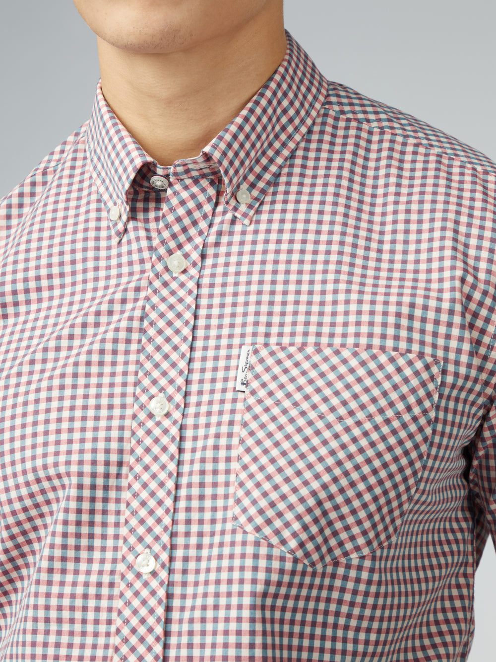 Ben Sherman Signature Short Sleeve Gingham Overhemd Rood Wit | 86FMRJXDN