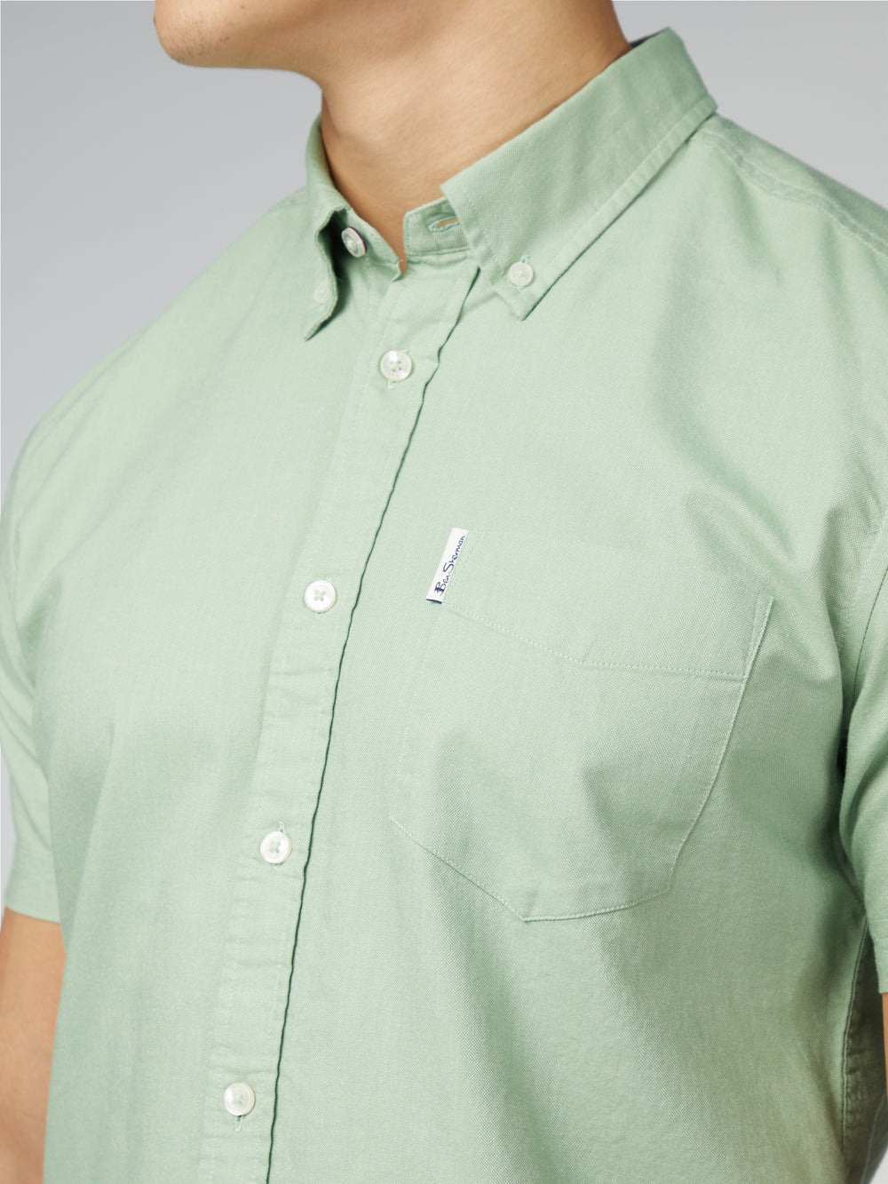 Ben Sherman Signature Short Sleeve Oxford Overhemd Groen | 60SEQWCDG