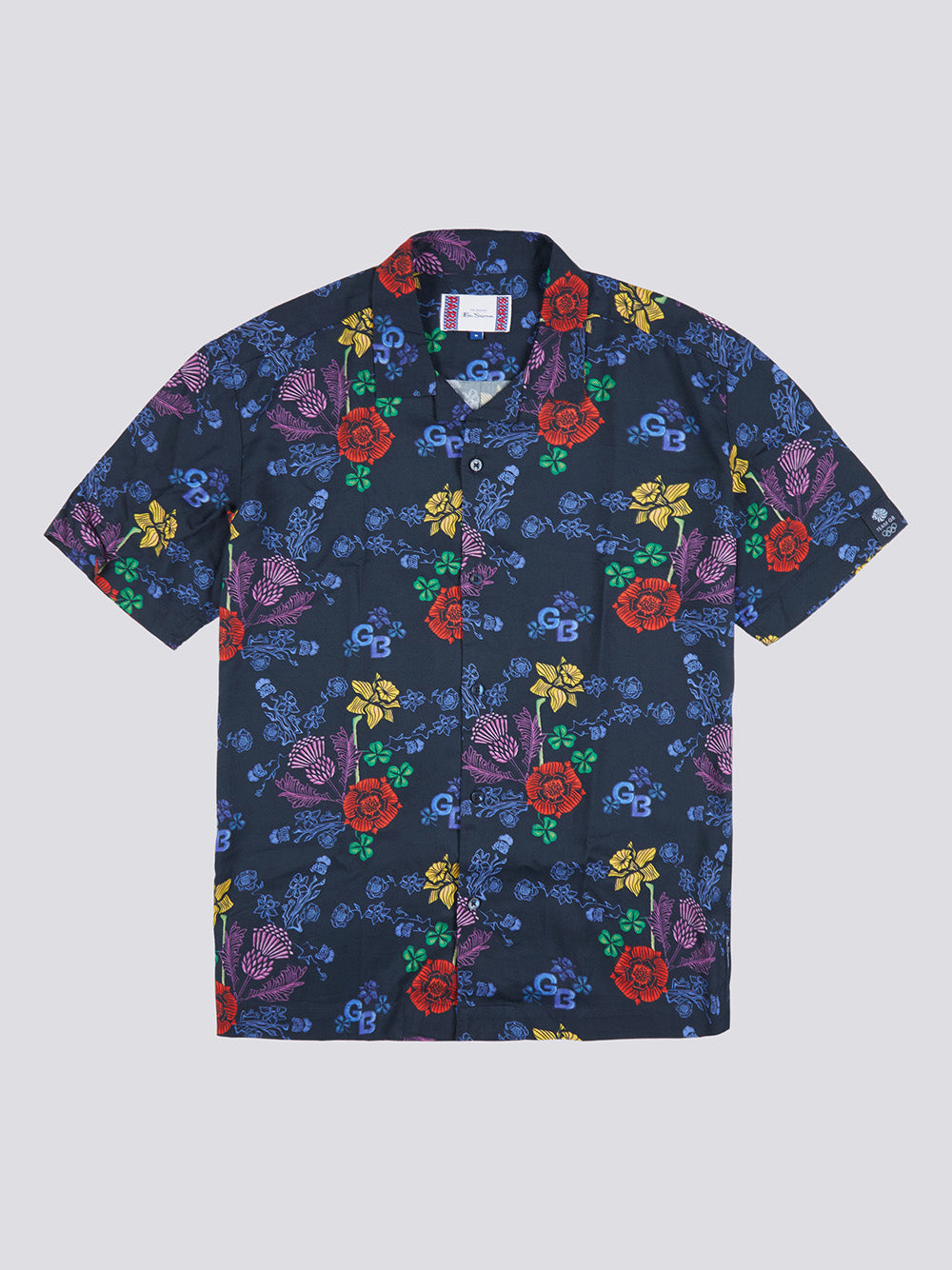 Ben Sherman Team GB Floral Overhemd Donkerblauw | 98PXSIMJA