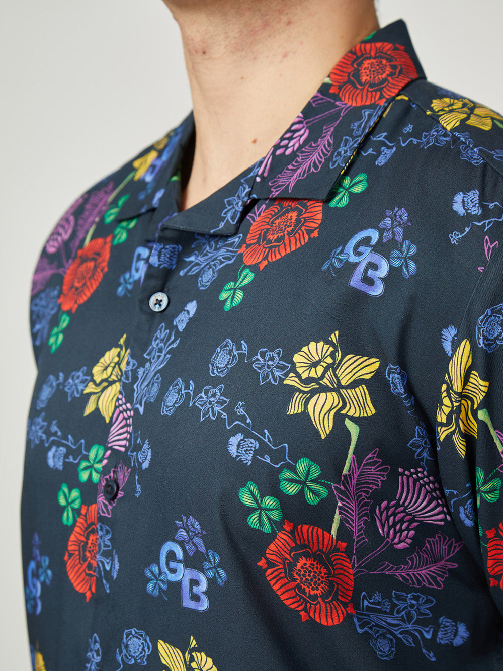 Ben Sherman Team GB Floral Overhemd Donkerblauw | 98PXSIMJA