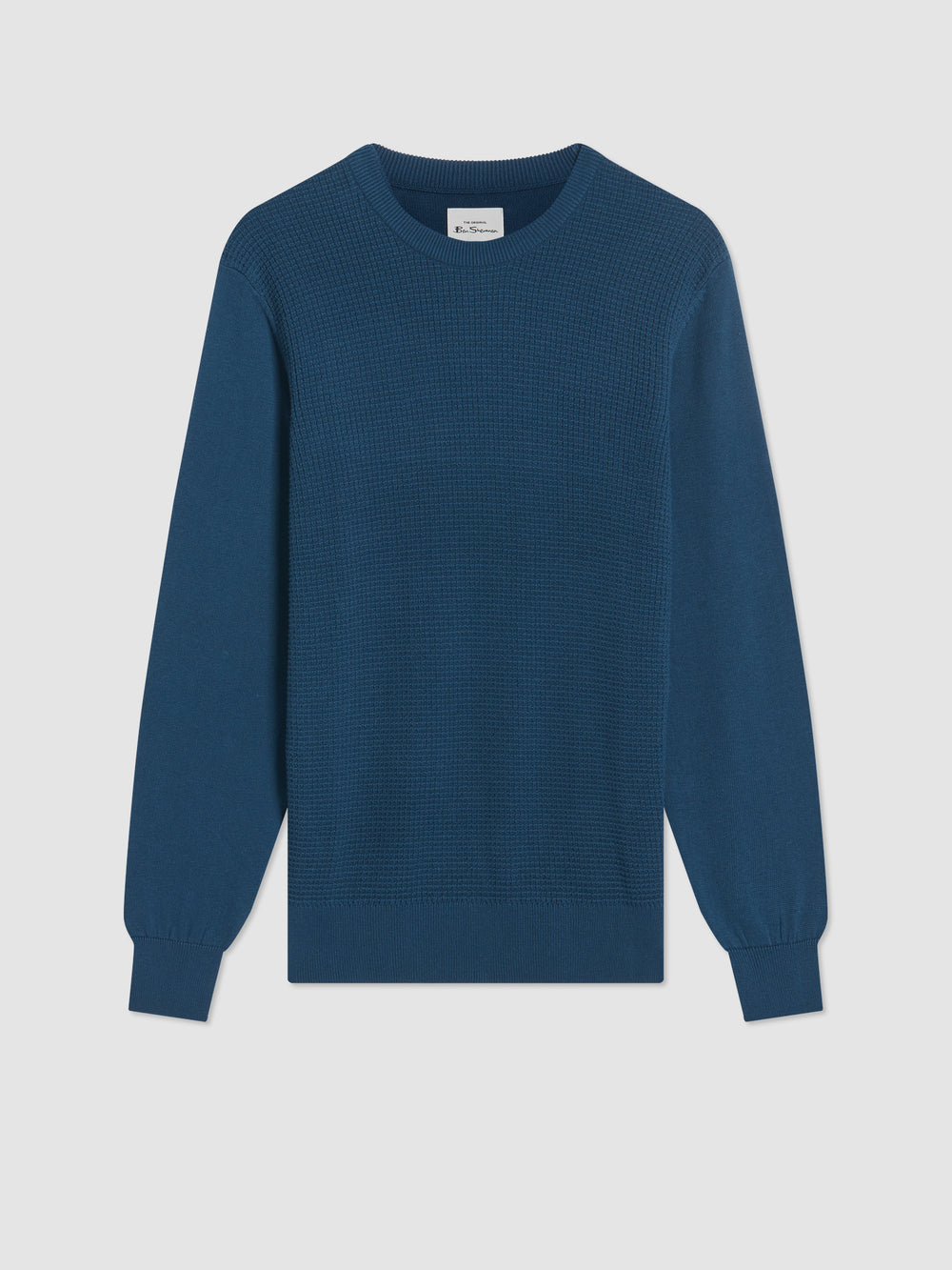 Ben Sherman Textured Crewneck Gebreide Kleding Indigo | 23OFNQVLX