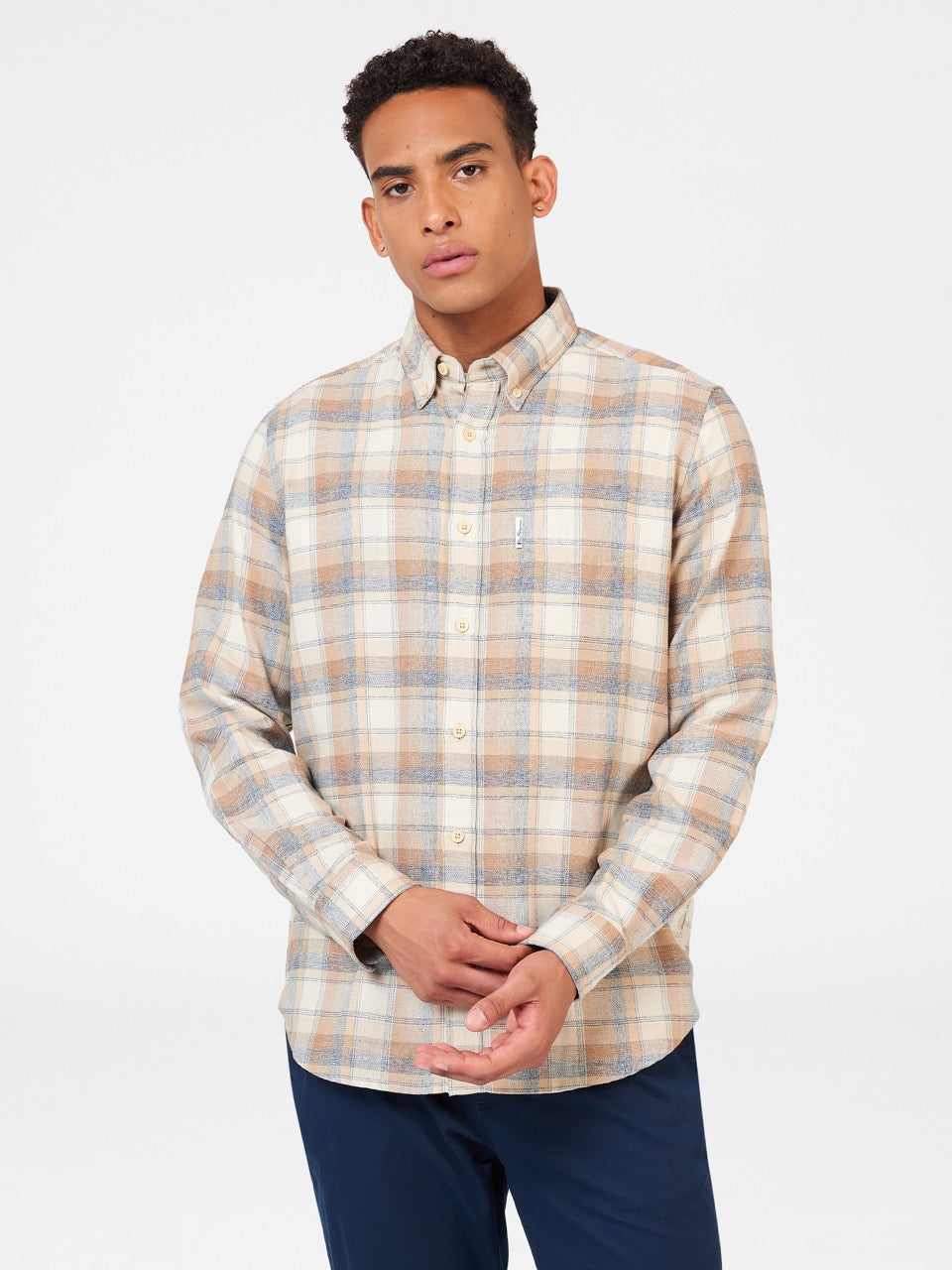 Ben Sherman Twisted Yarn Check Overhemd Bruin | 38PFHZQRD